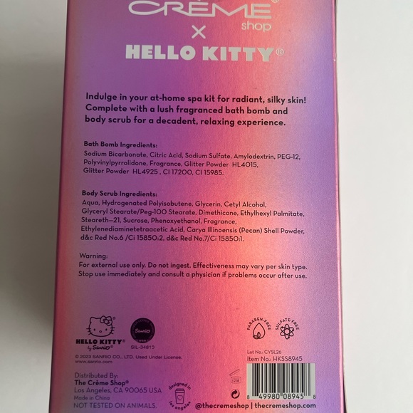 The Creme Shop Hello Kitty Silky Skin Spa Set Rosy Strawberry - Picture 3 of 4